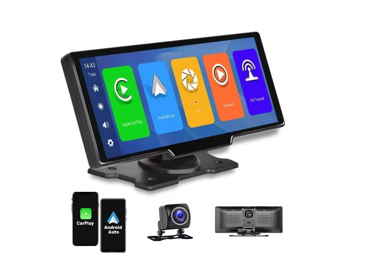 Ecran carpay portabil 3in1 9,3 android radio camera fata spate bt - imagine 8